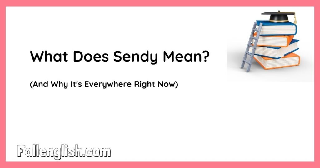 What Does Sendy Mean? (And Why It's Everywhere Right Now)