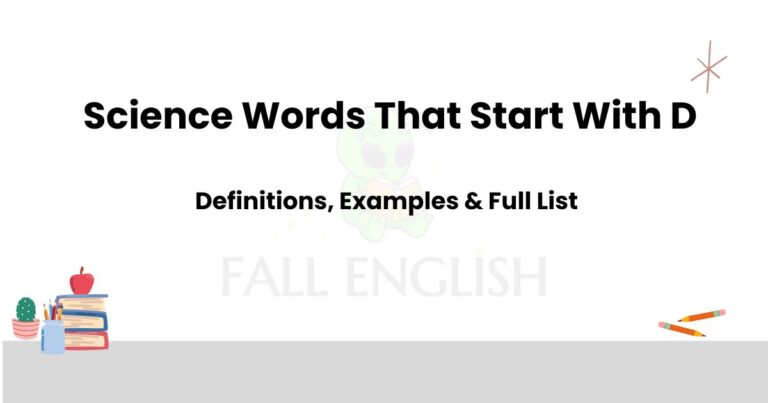 140+ Science Words That Start With D | Definitions, Examples & Full List