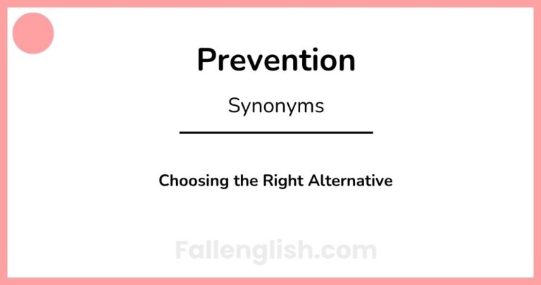 Another Word for Prevention: Choosing the Right Alternative
