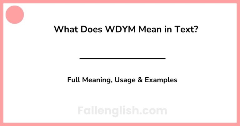 What Does WDYM Mean in Text? Full Meaning, Usage & Examples
